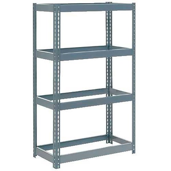 Global Industrial Extra Heavy Duty Shelving 36W x 12D x 60H With 4 Shelves, No Deck, Gray B2297608